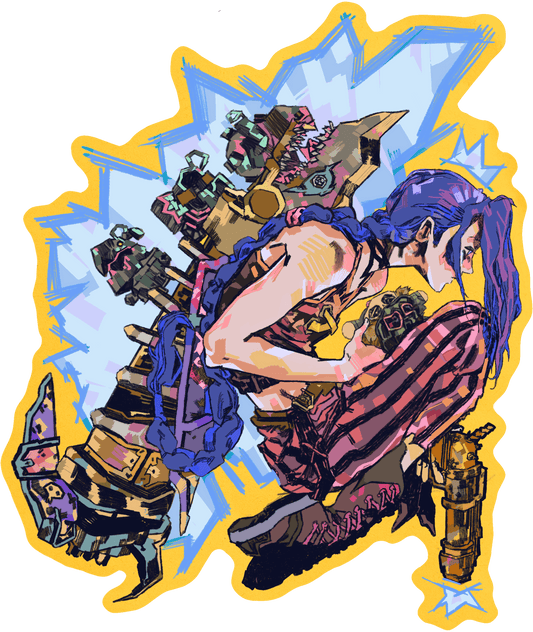 arcane | jinx : 3x3" vinyl sticker