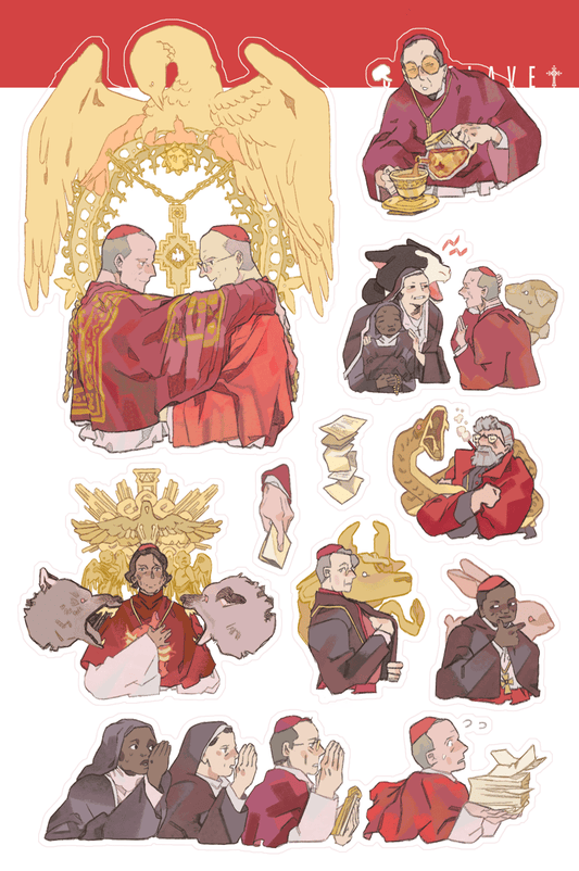 conclave  |  clear sticker sheet