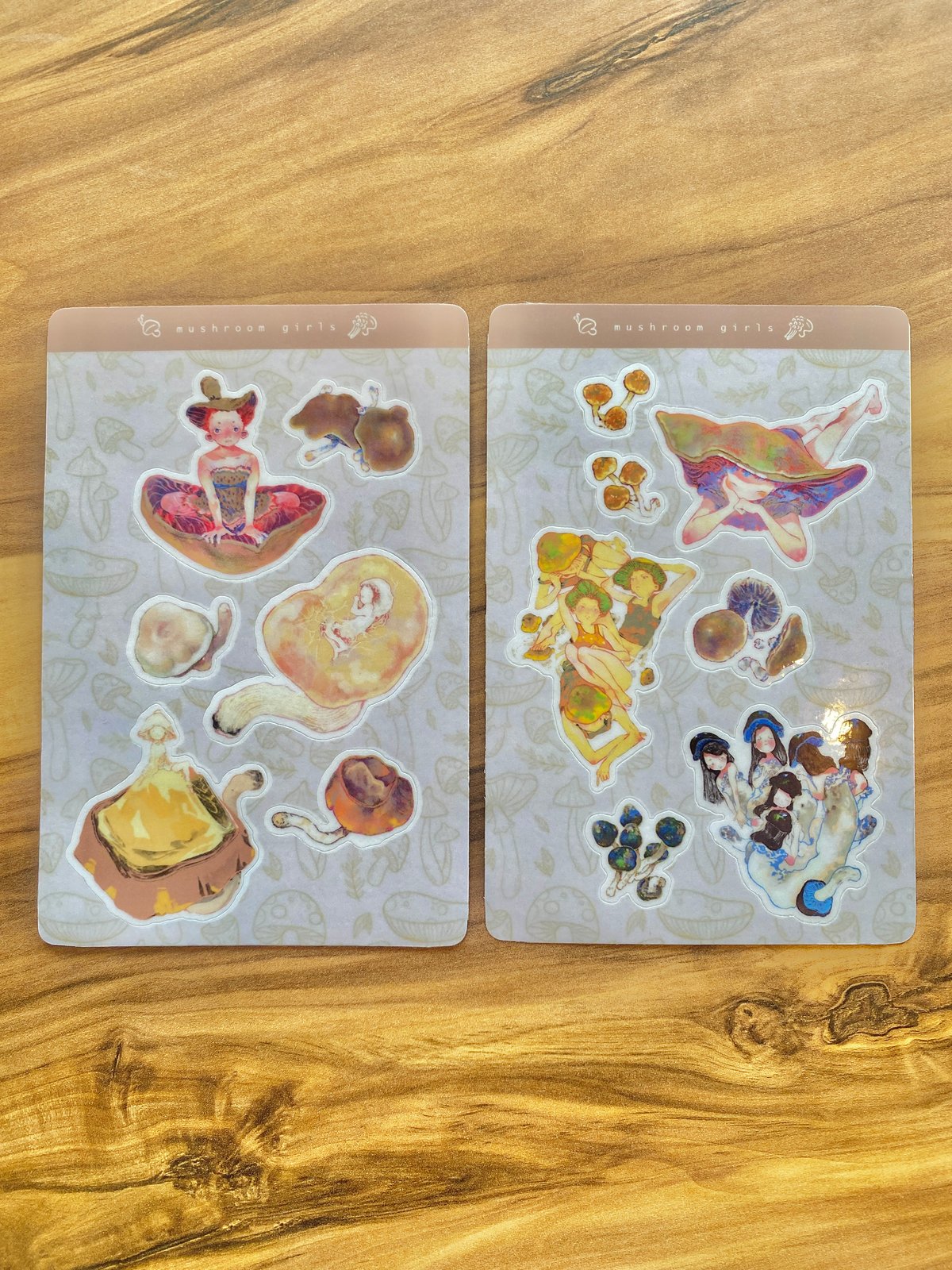mushroom girls | 2 sticker sheets