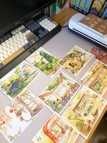 ghibli museum postcards | drawn at the museum