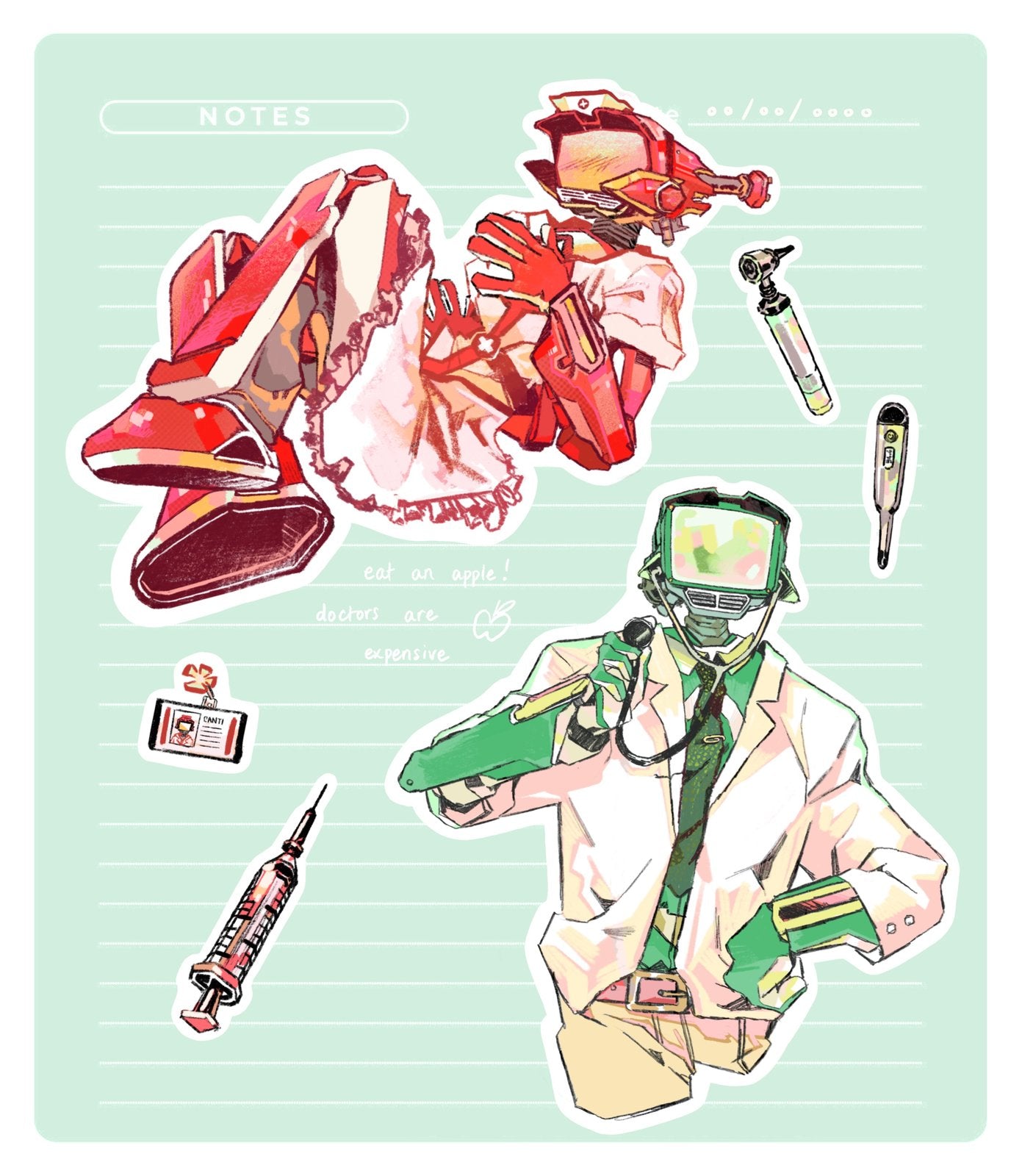 flcl : canti | 4 sticker sheets