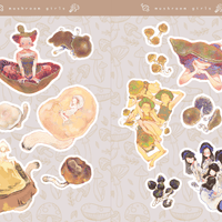 mushroom girls | 2 sticker sheets