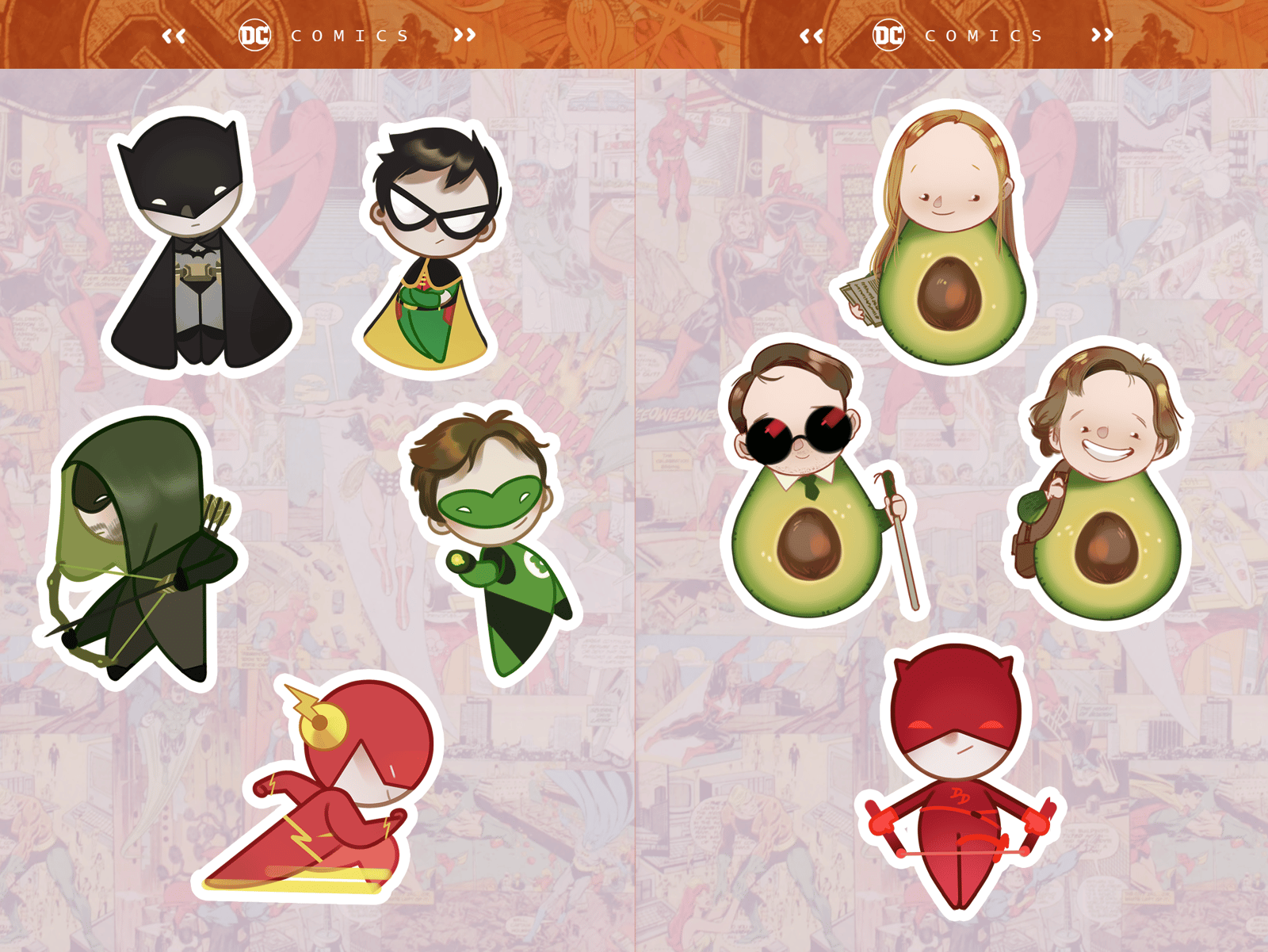 dc | sticker sheet