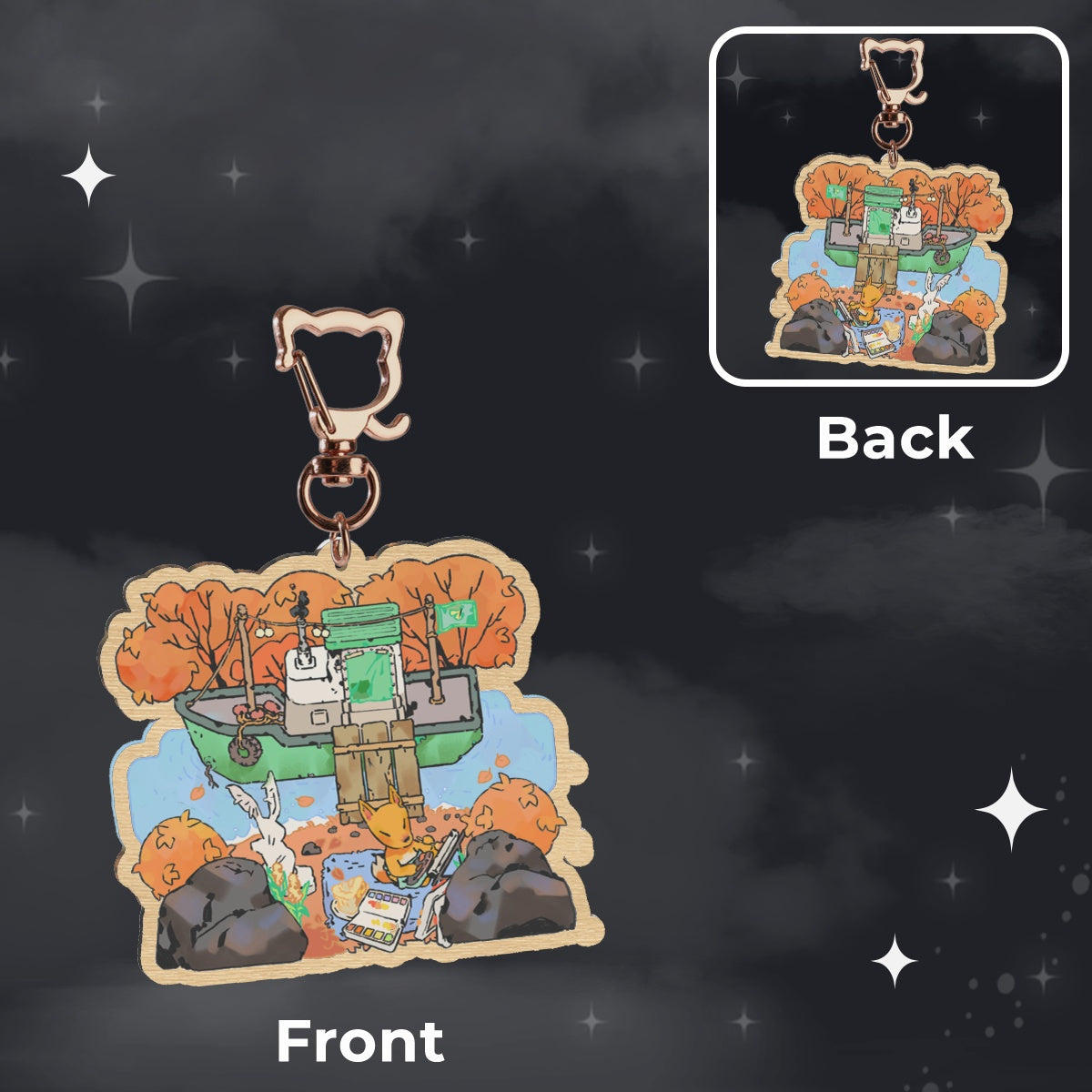 ac: redd | 2.75" wood charm