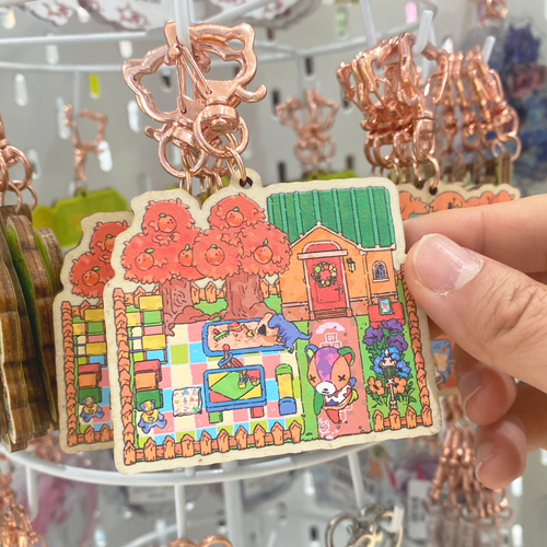 ac: stitches | 2.75" wood charm