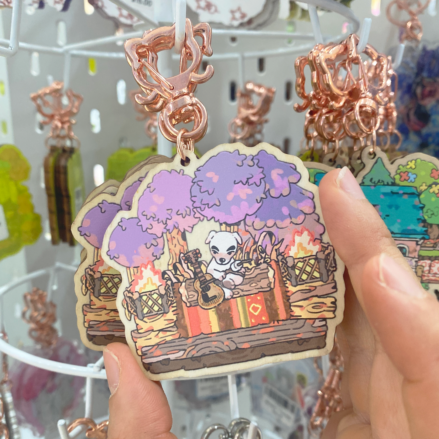 ac: kk slider | 2.75" wood charm
