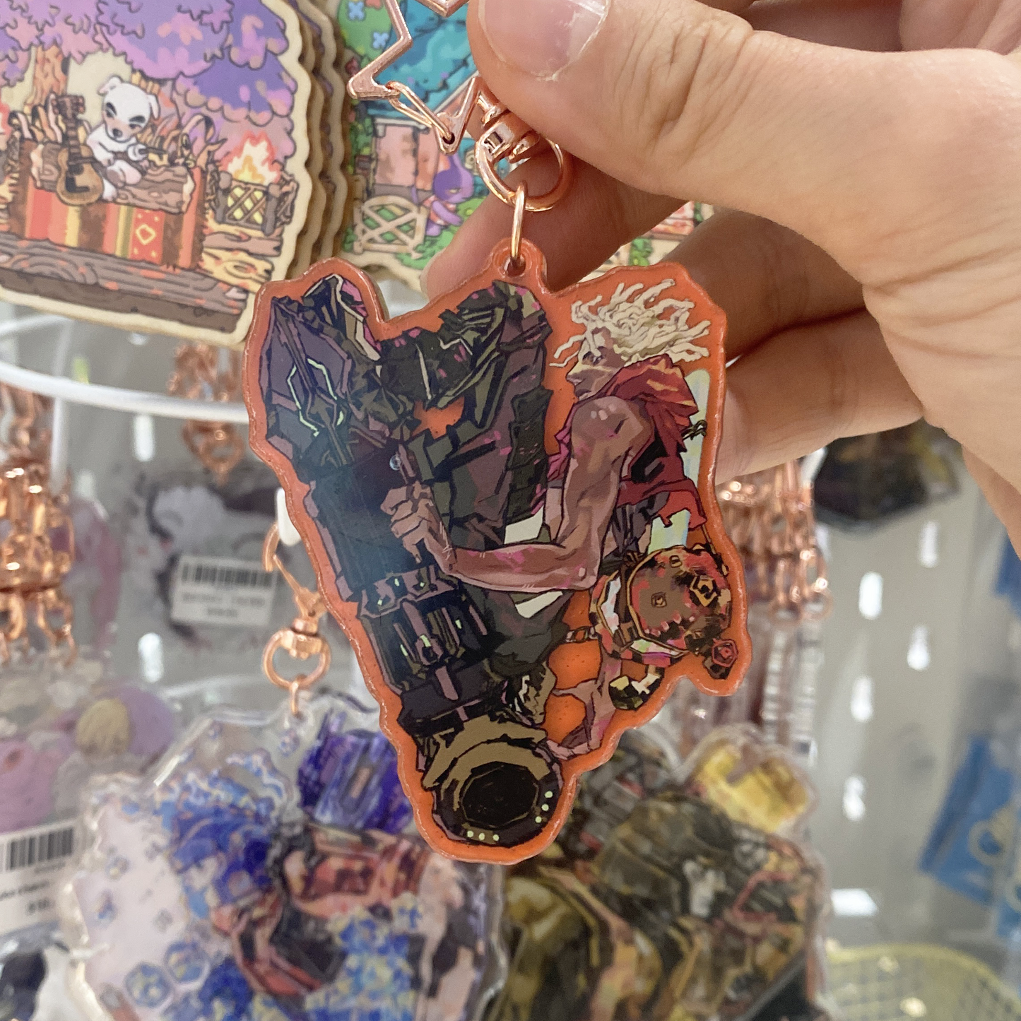 🔫: ekko | 2.75" glitter colour-edge charm