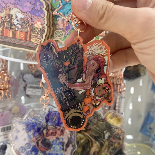 🔫: ekko | 2.75" glitter colour-edge charm