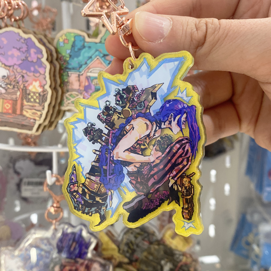 🔫: jinx | 2.75" glitter colour charm