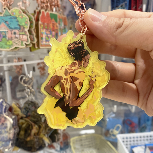 🔫: mel | 2.75" glitter colour charm