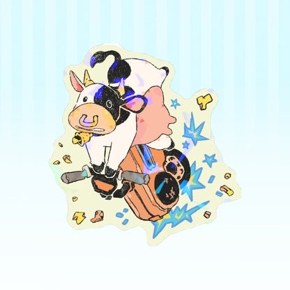 Mario: Cow | 3x3" sticker