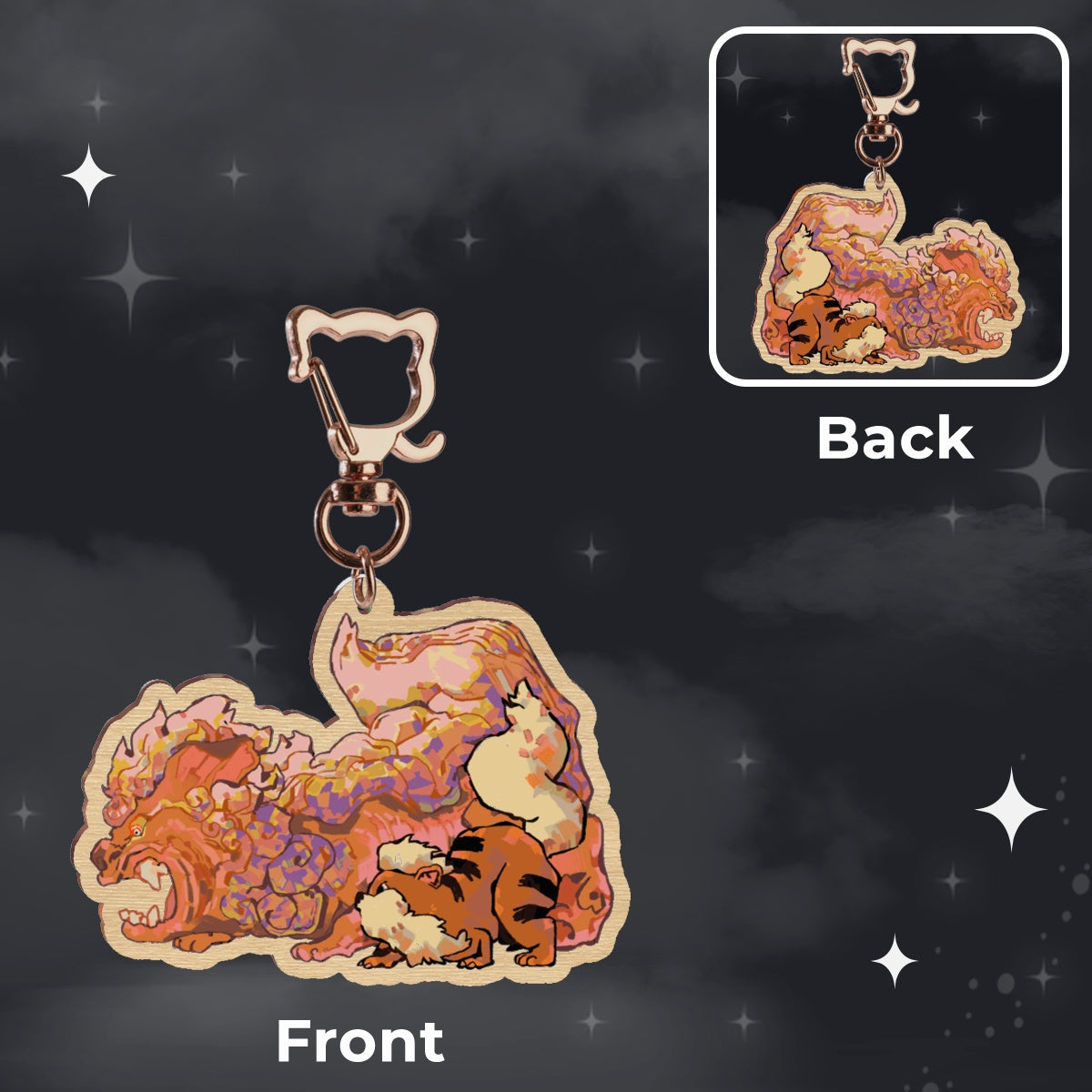 🪩: komainu | 2.75" wood charm