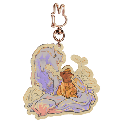 🪩: kyubi no kitsune | 2.75" wood charm