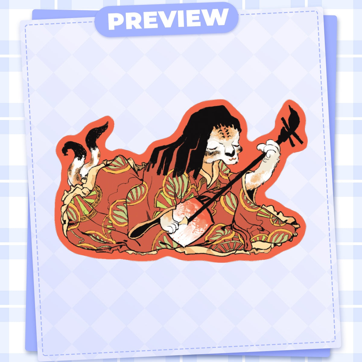 youkai: tiger | 3" sticker