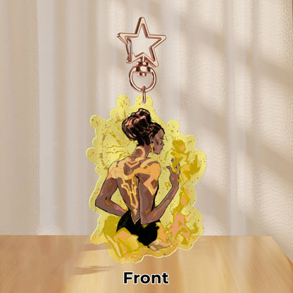 Arcane: Mel | 7cm glitter colour-edge charm