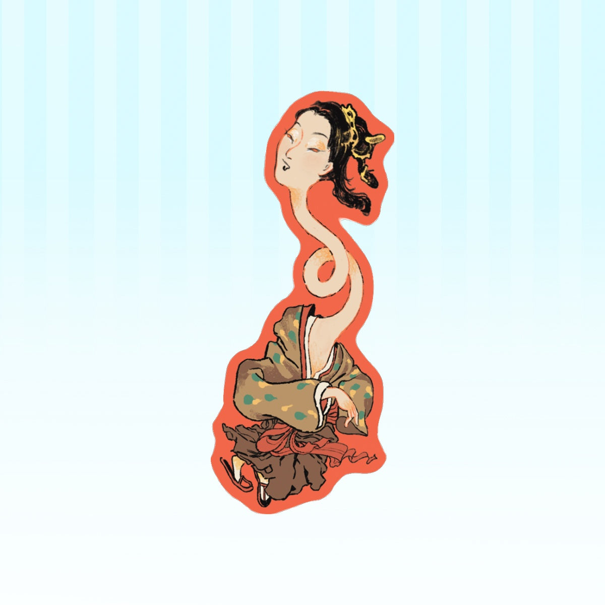 youkai: woman | 3" sticker