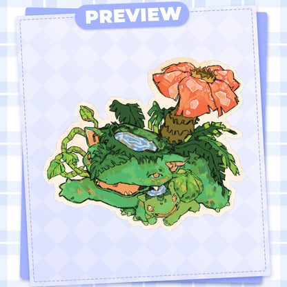 Pokemon: Bulbasaur | 3x3" sticker