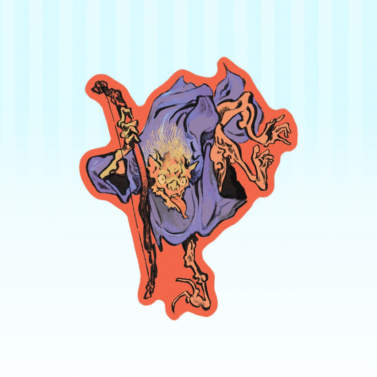 youkai: oni | 3" sticker