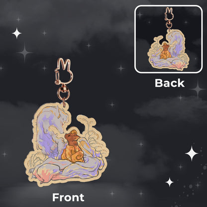 🪩: kyubi no kitsune | 2.75" wood charm