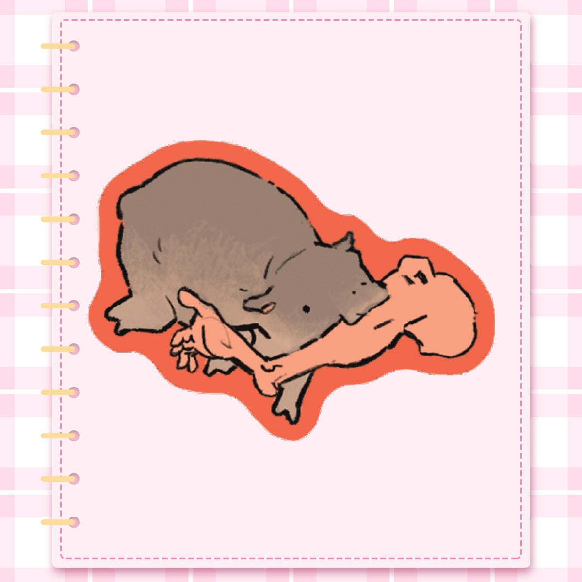youkai: hippo | 2" sticker