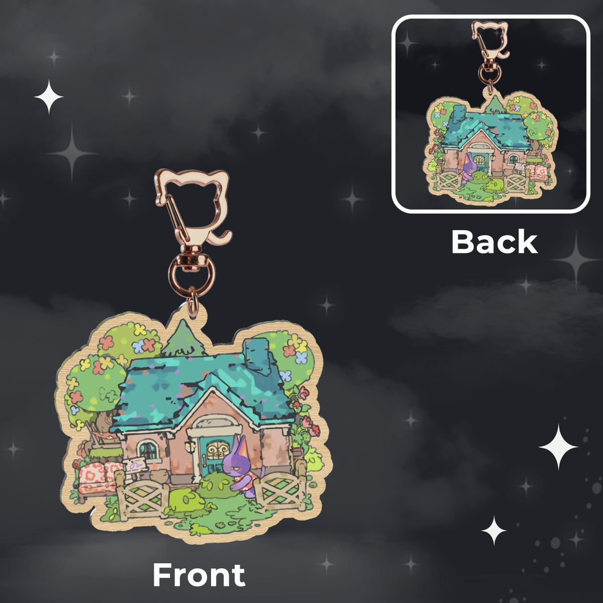 ac: bob | 2.75" wood charm