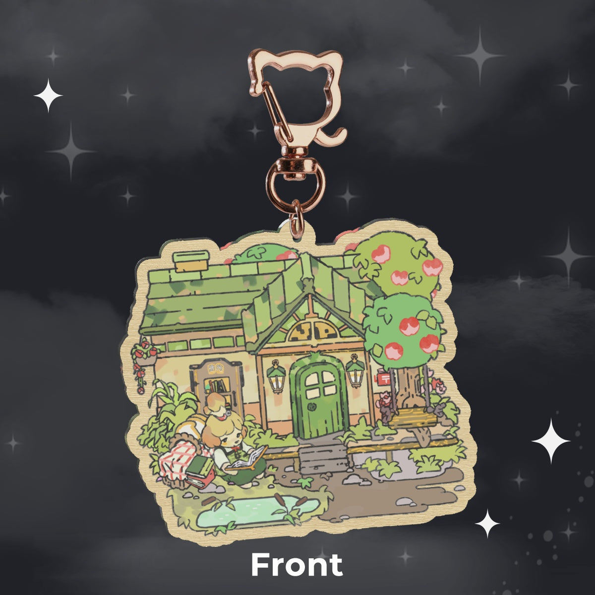 ac: isabelle | 2.75" wood charm