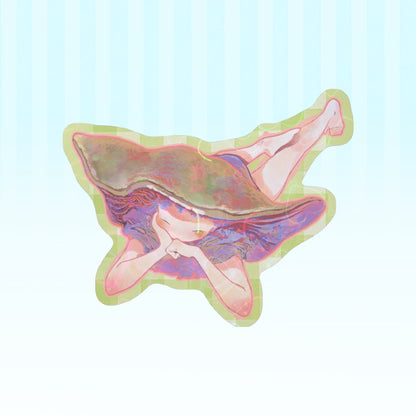 🍄: purple mushroom | 3" sticker