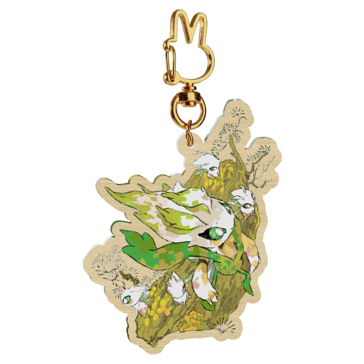 🪩: kodama | 2.75" wood charm