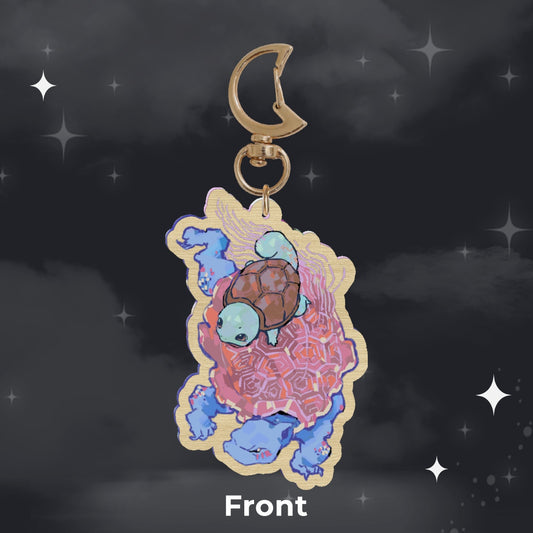 🪩: mino turtle | 2.75" wood charm