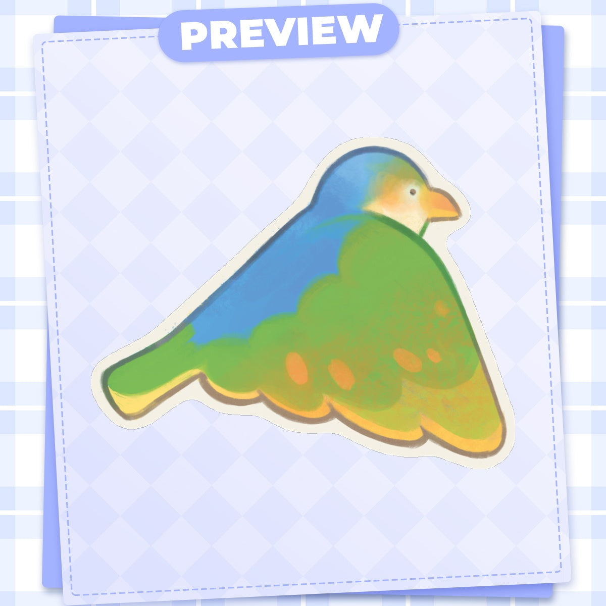 🐧: parrot | 3" sticker