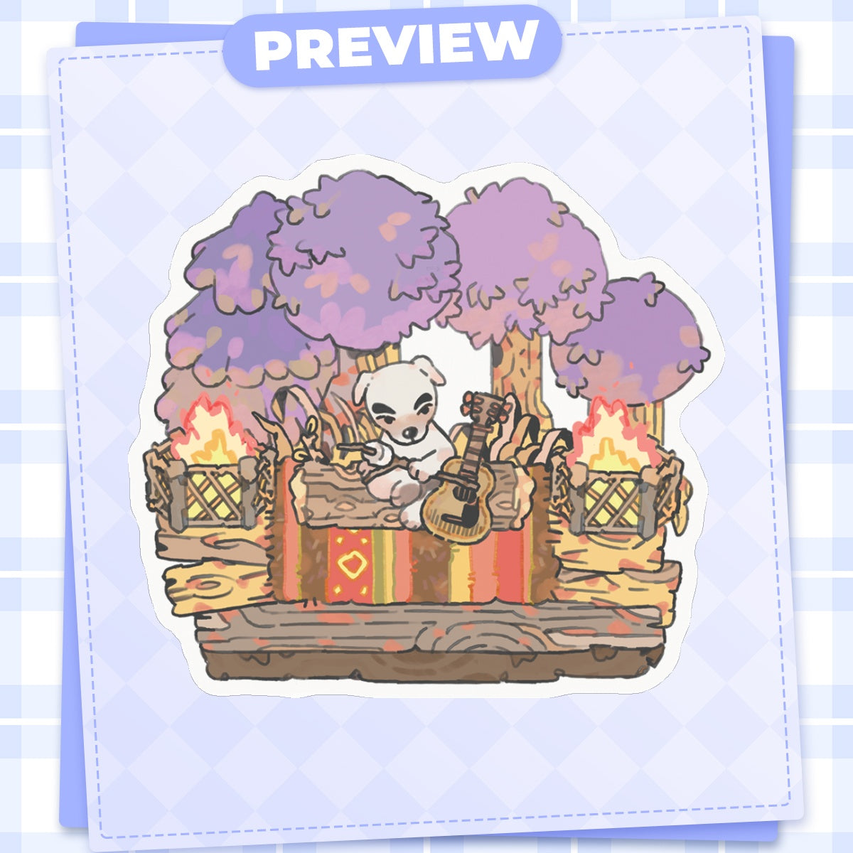 Animal Crossing: KK Slider | 3x3" sticker