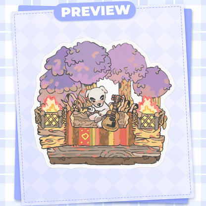 Animal Crossing: KK Slider | 3x3" sticker