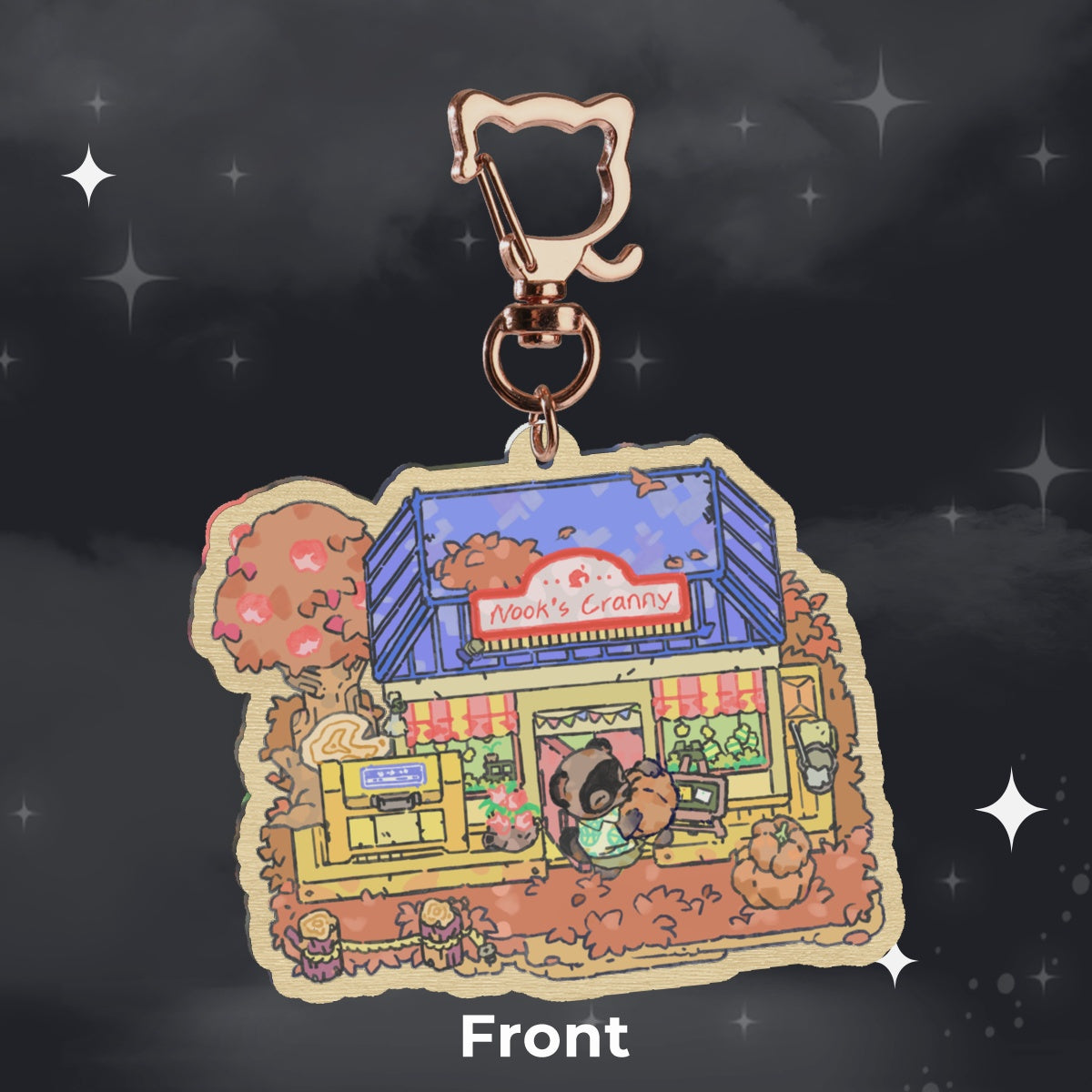 ac: tom nook | 2.75" wood charm