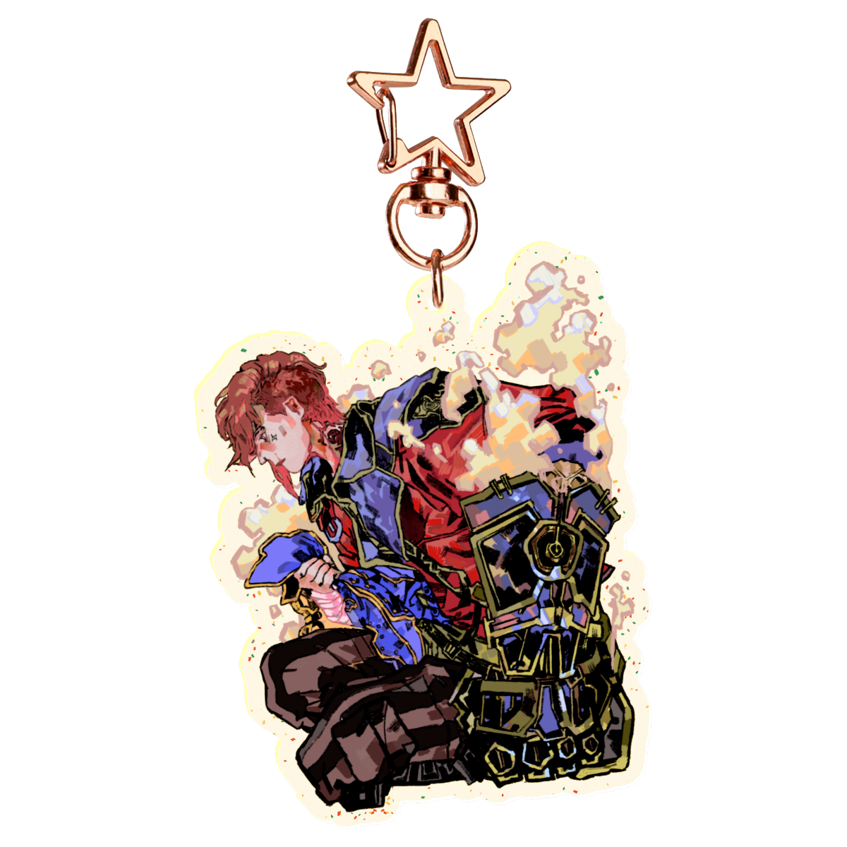 Arcane: Vi | 7cm glitter colour-edge charm