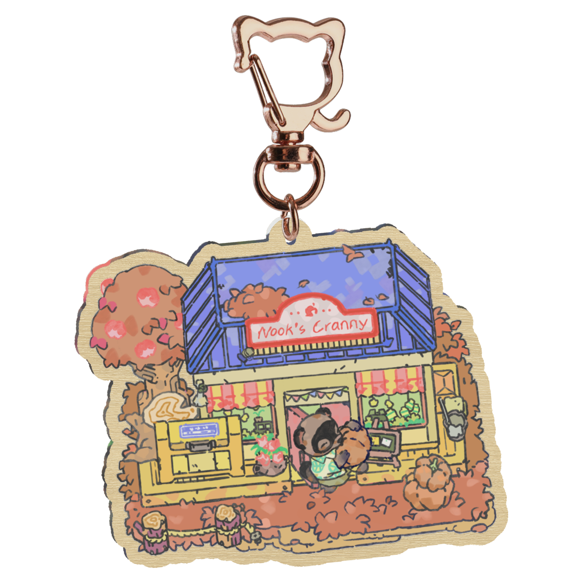 ac: tom nook | 2.75" wood charm