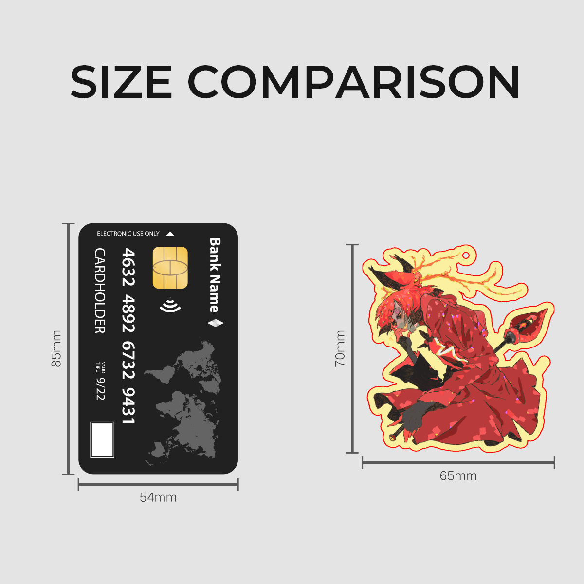 👹 🏨: alastor | 2.75" glitter color charm