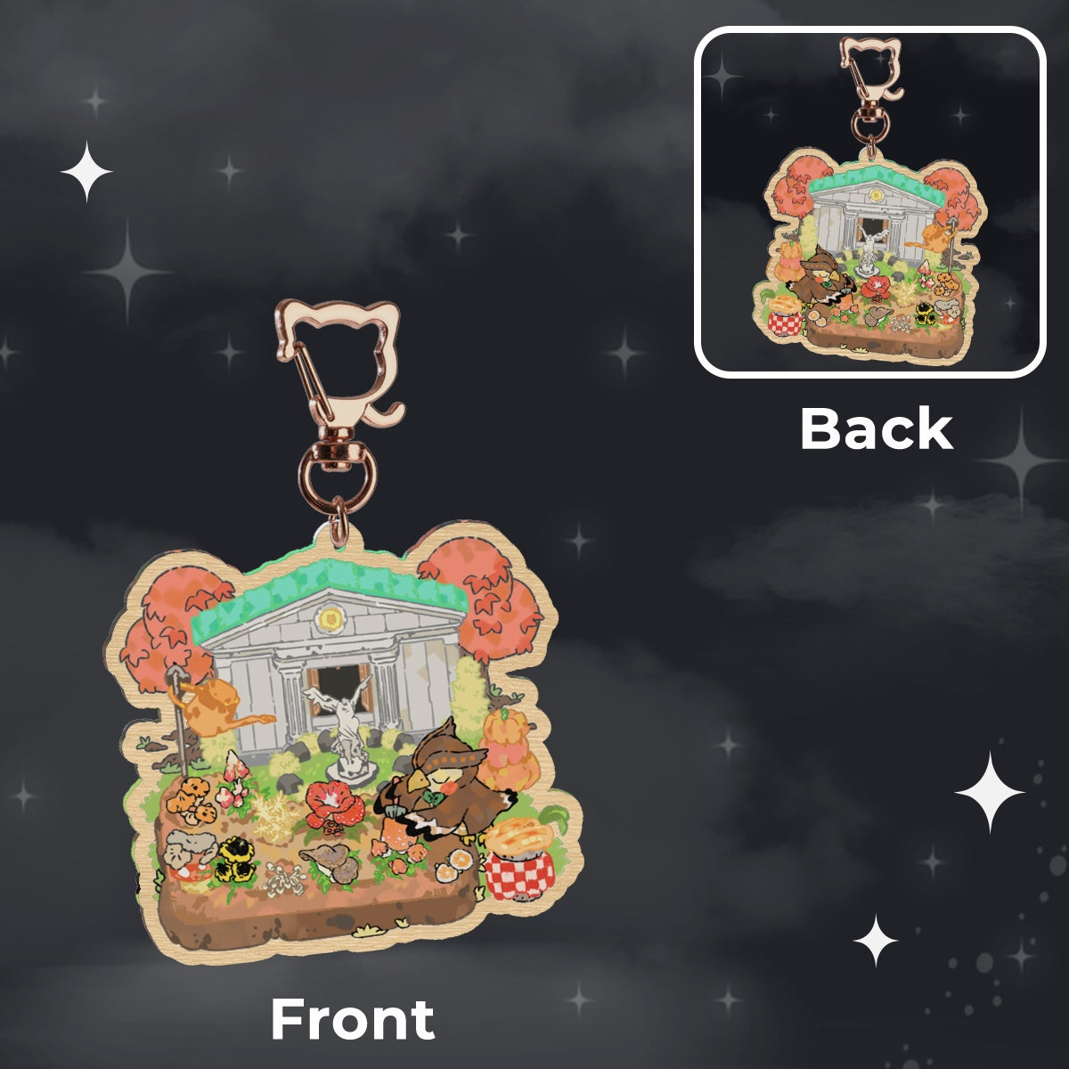 ac: blathers | 2.75" wood charm