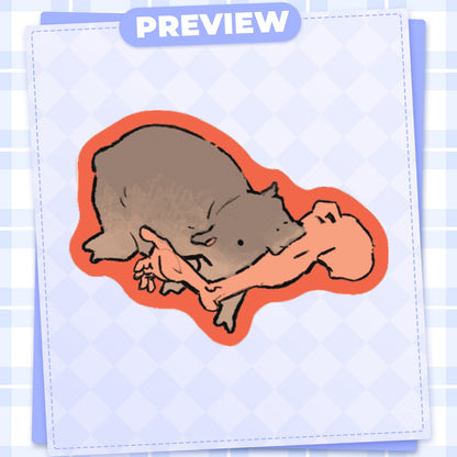 youkai: hippo | 2" sticker