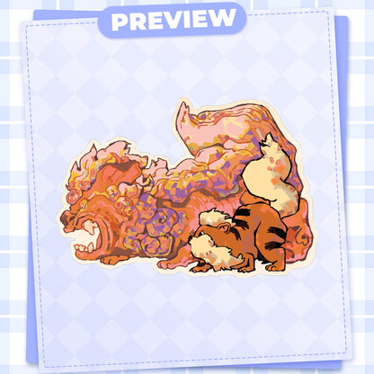 Pokemon: Arcanine | 3x3" sticker