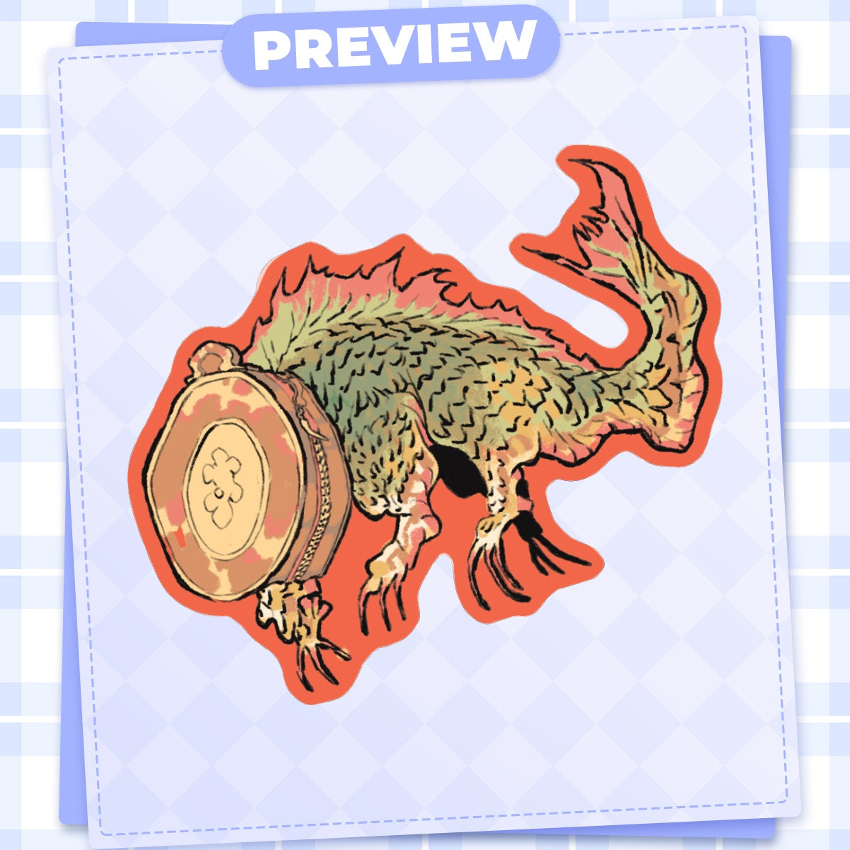 youkai: wallet | 3" sticker