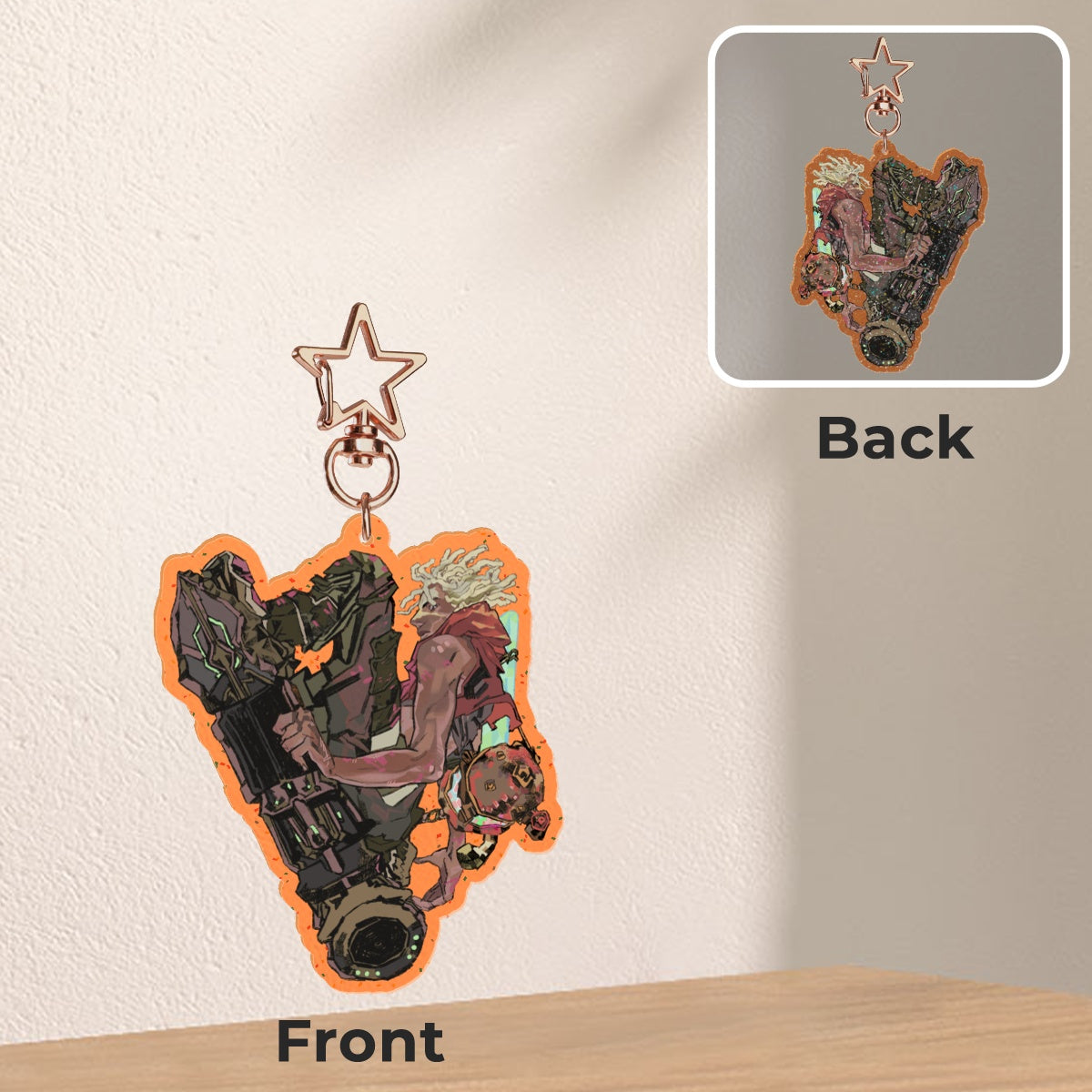 Arcane: Ekko | 7cm glitter colour-edge charm