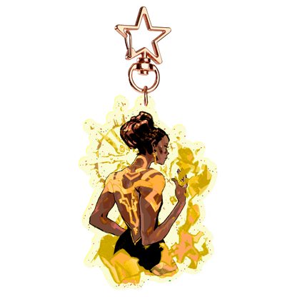 Arcane: Mel | 7cm glitter colour-edge charm