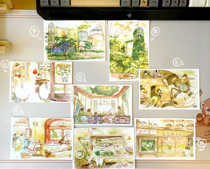 ghibli museum postcards | drawn at the museum