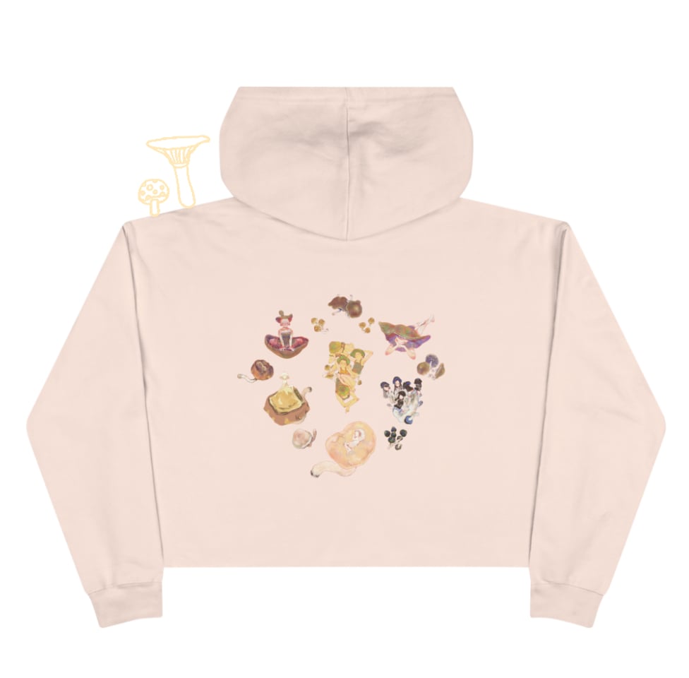 l i l ' mushroom crop hoodie